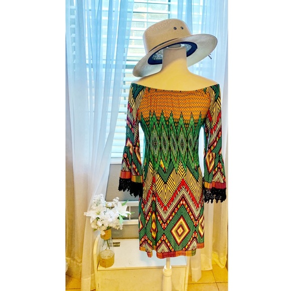 Off Shoulder Boho Dress - Picture 2 of 7